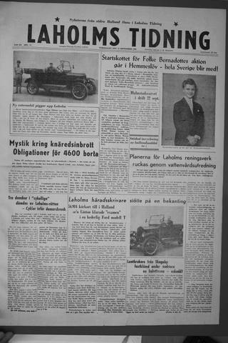 Förstasidan, Torsdag 11 september 1958