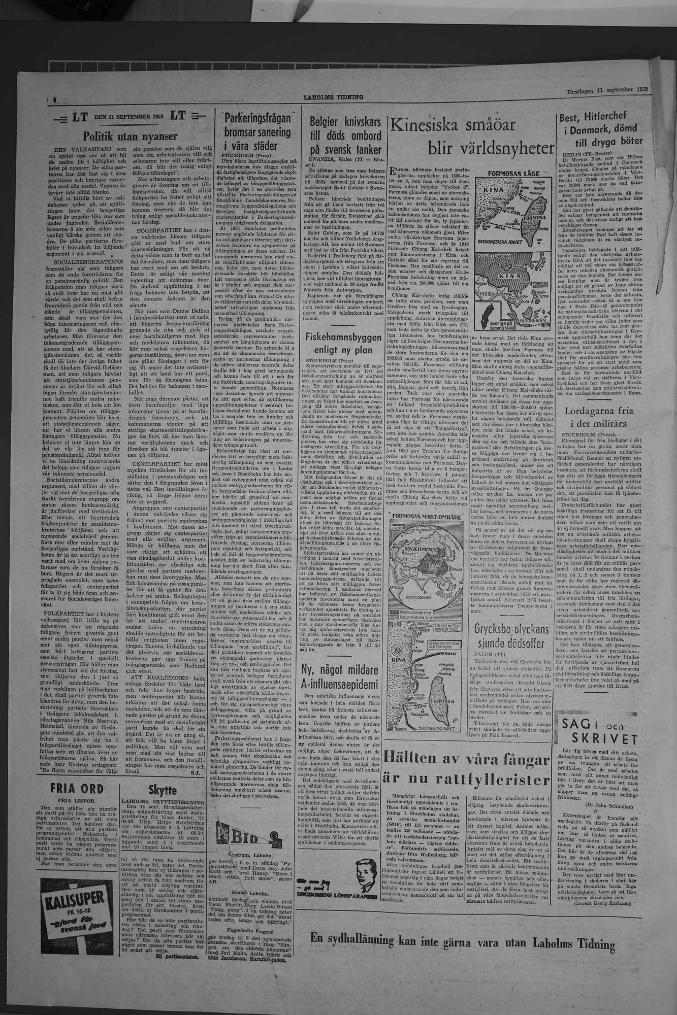 Laholms Tidning Torsdag 11 september 1958, sida 4