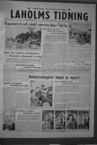Förstasidan, Tisdag 12 augusti 1958