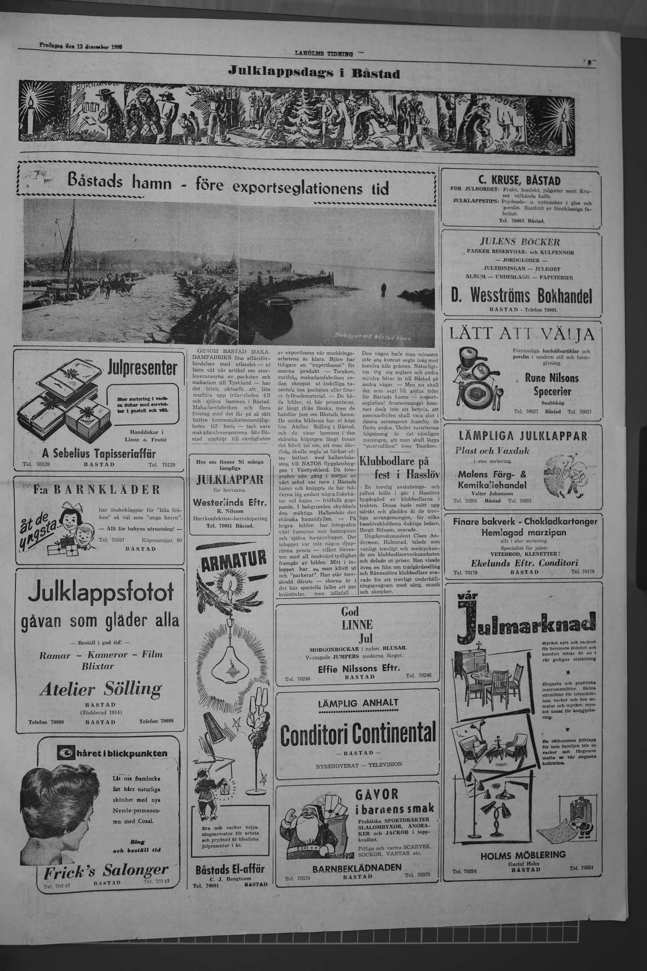 Laholms Tidning Fredag 12 december 1958, sida 5