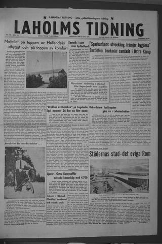 Förstasidan, Lördag 12 juli 1958