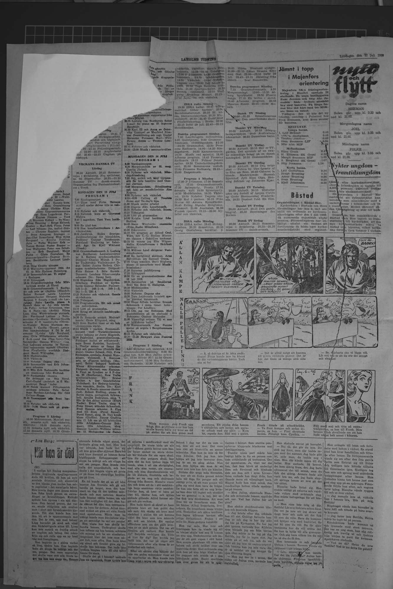 Laholms Tidning Lördag 12 juli 1958, sida 6