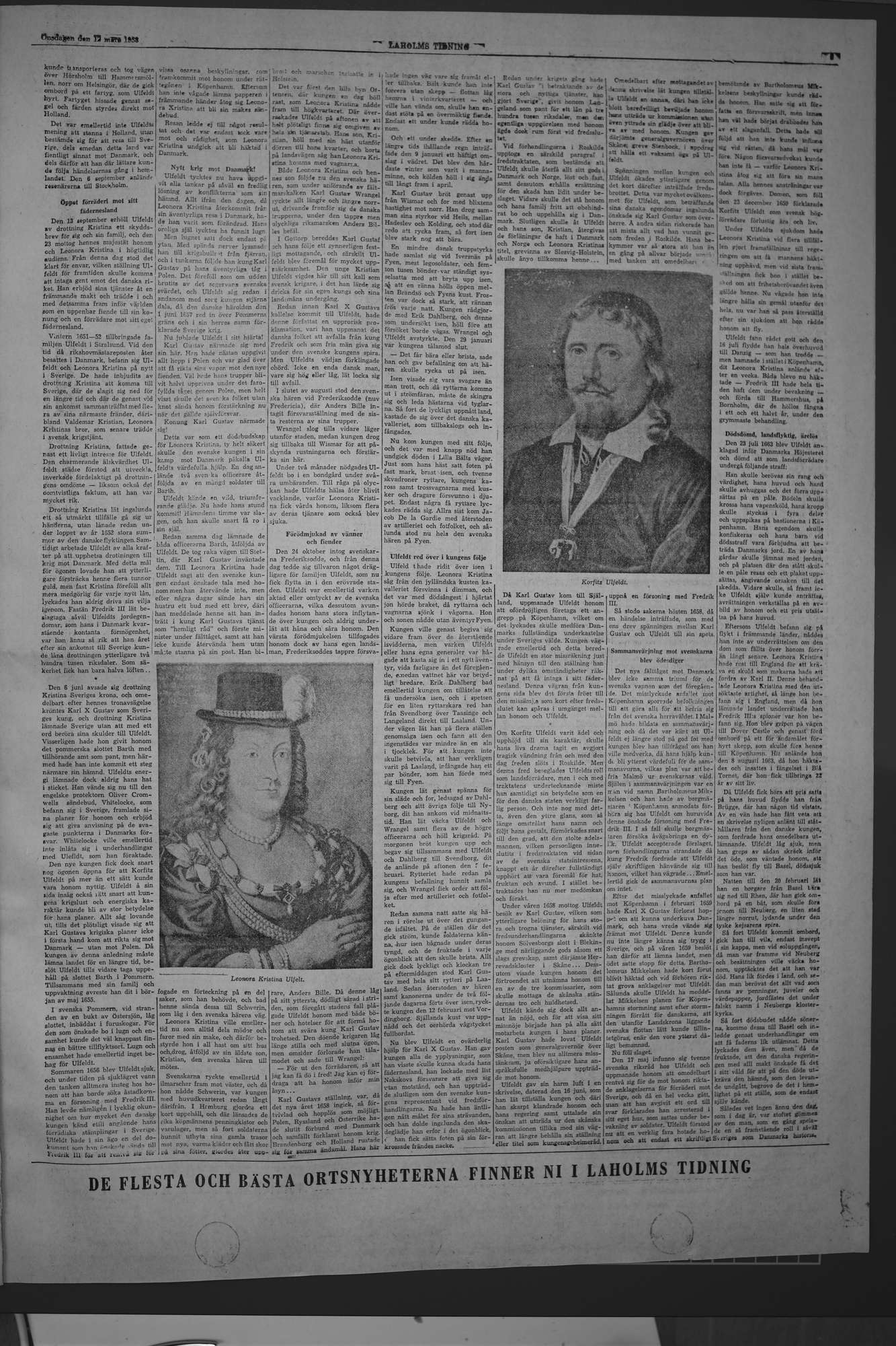 Laholms Tidning Onsdag 12 mars 1958, sida 5