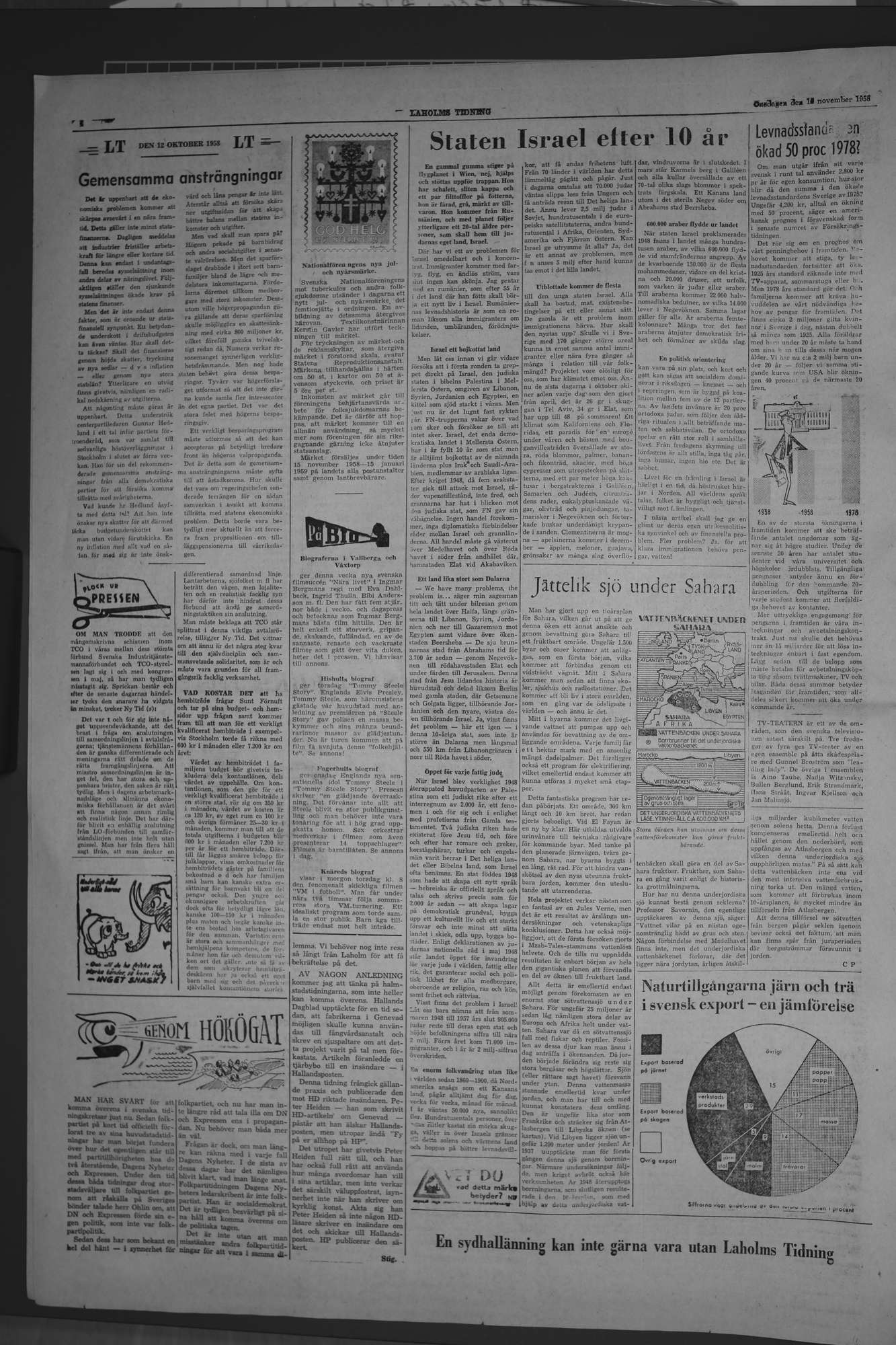 Laholms Tidning Onsdag 12 november 1958, sida 4