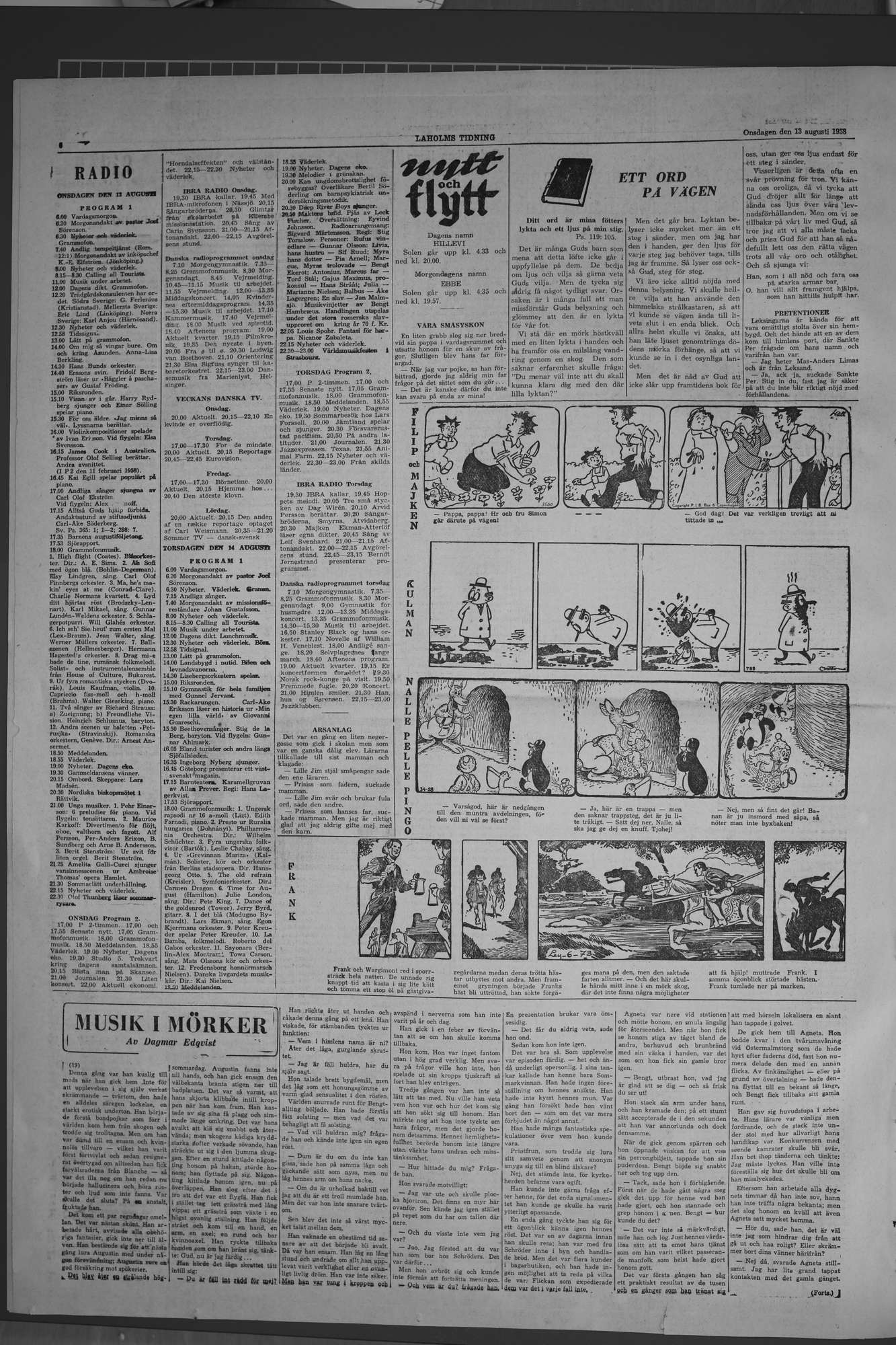 Laholms Tidning Onsdag 13 augusti 1958, sida 6