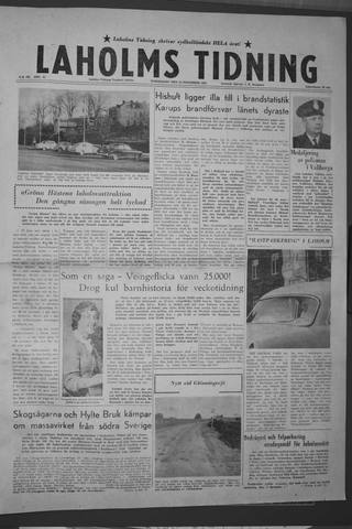 Förstasidan, Torsdag 13 november 1958