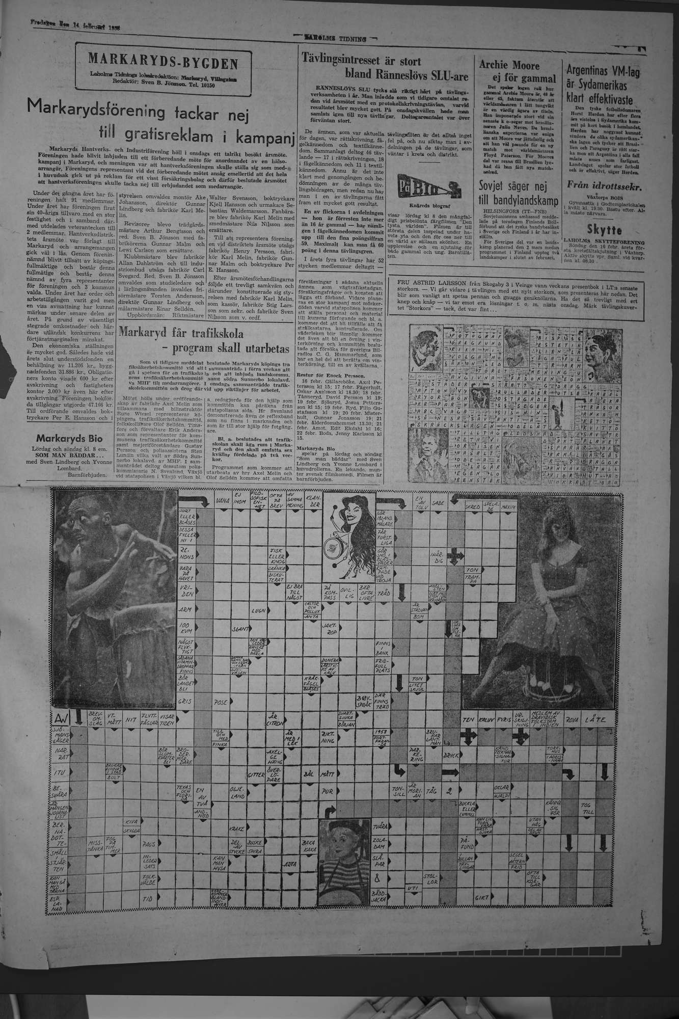Laholms Tidning Fredag 14 februari 1958, sida 5