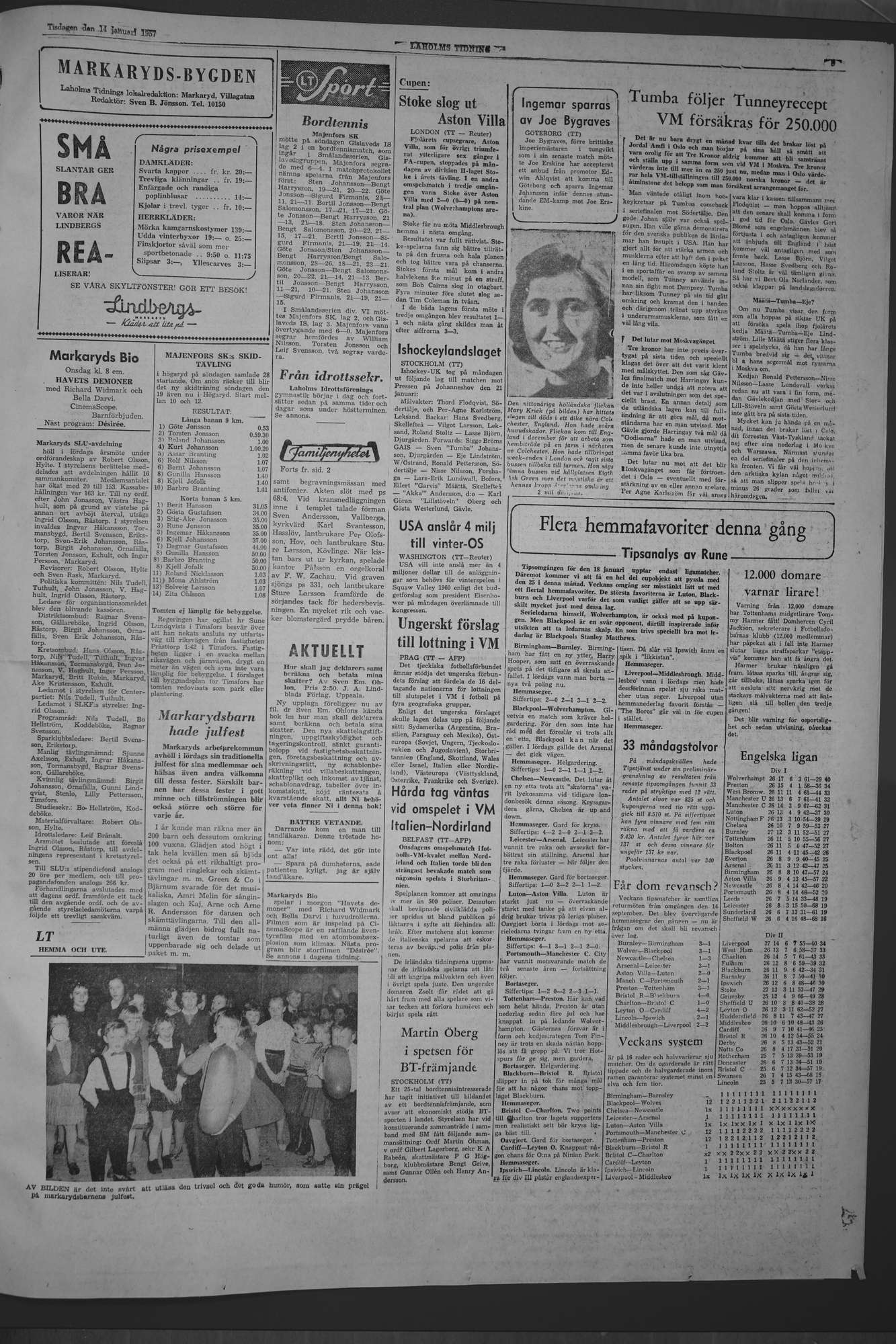 Laholms Tidning Tisdag 14 januari 1958, sida 5