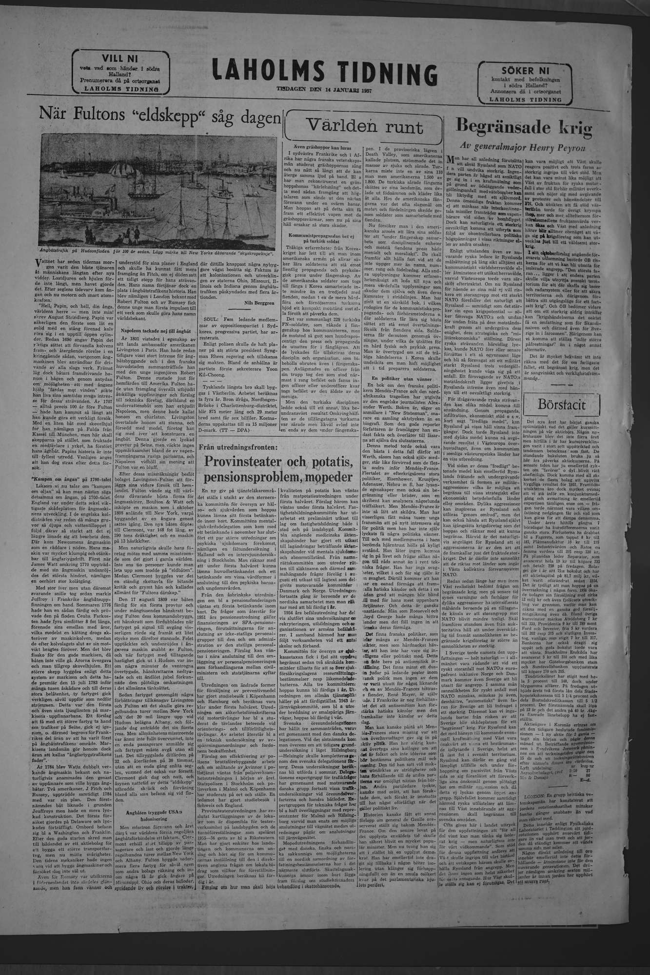 Laholms Tidning Tisdag 14 januari 1958, sida 8