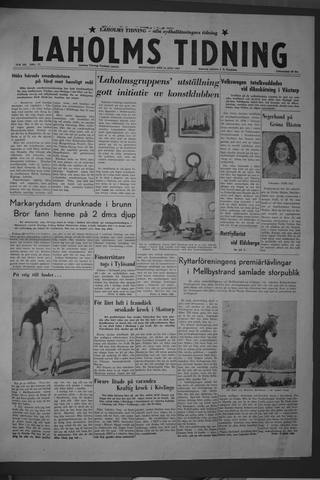 Förstasidan, Måndag 14 juli 1958