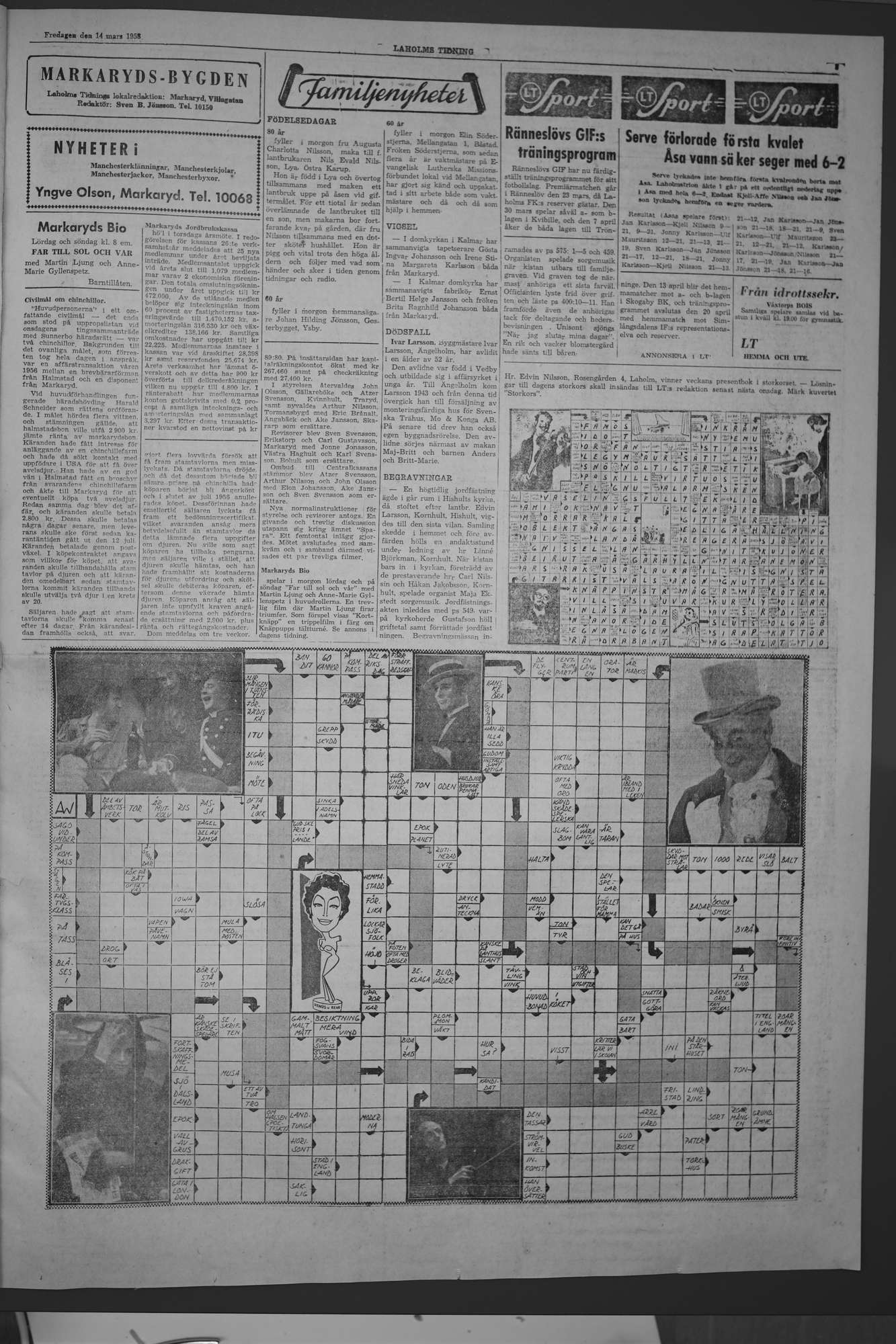 Laholms Tidning Fredag 14 mars 1958, sida 5