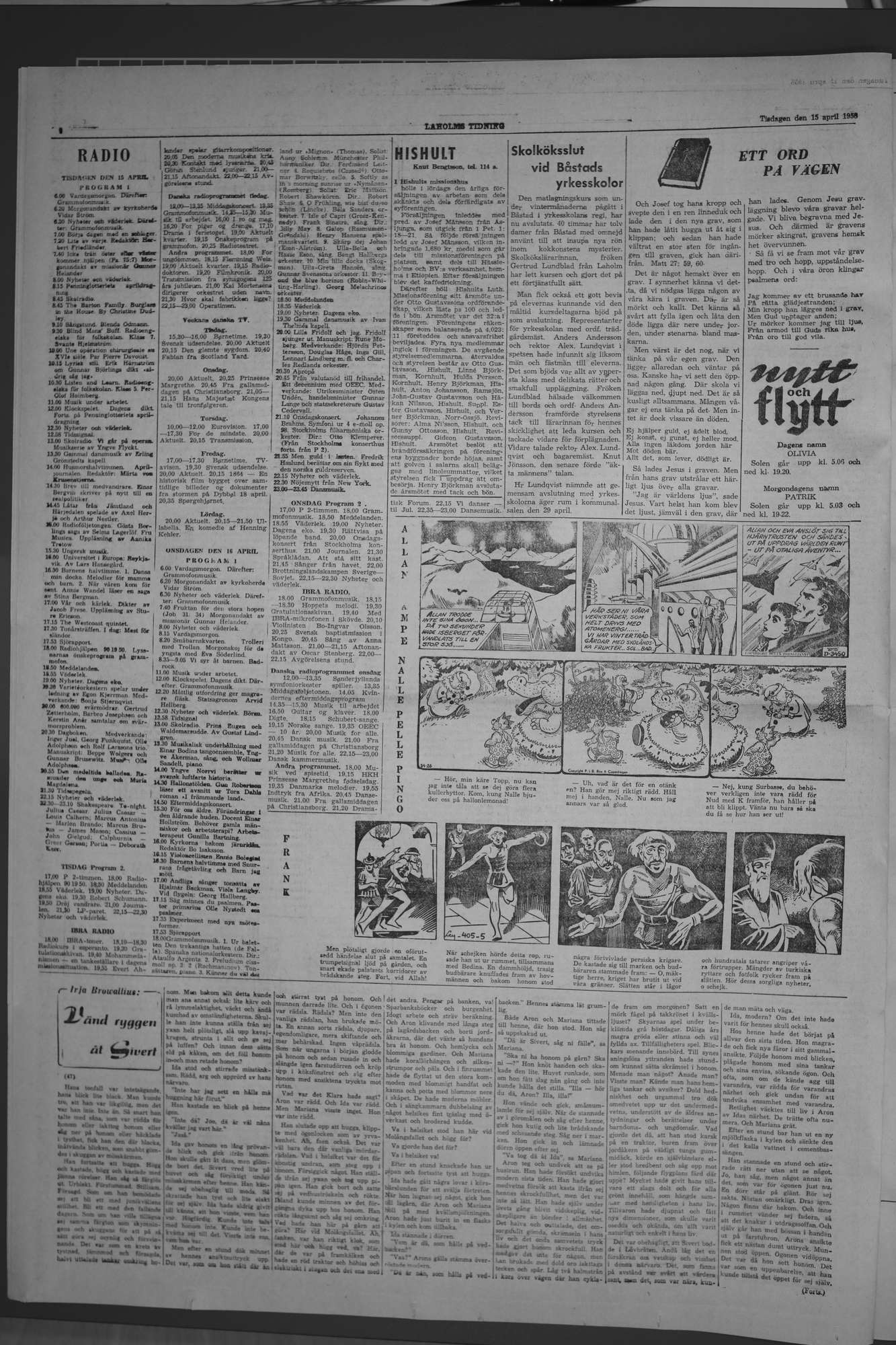 Laholms Tidning Tisdag 15 april 1958, sida 6