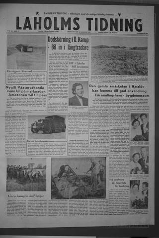 Förstasidan, Fredag 15 augusti 1958