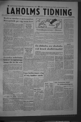 Förstasidan, Onsdag 15 januari 1958