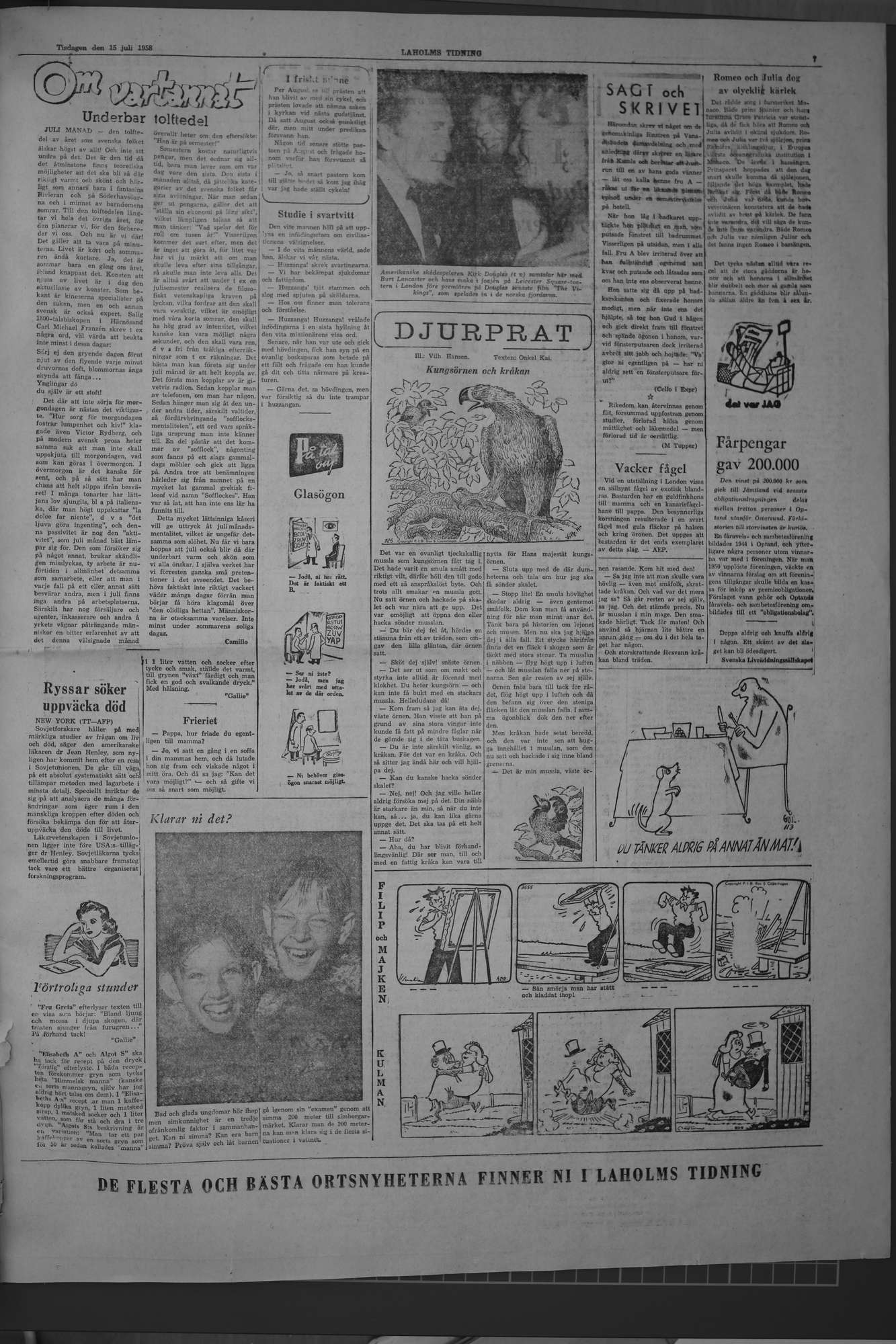 Laholms Tidning Tisdag 15 juli 1958, sida 7