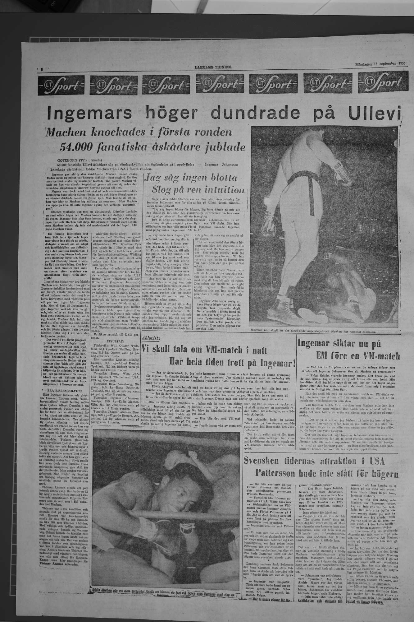 Laholms Tidning Måndag 15 september 1958, sida 4