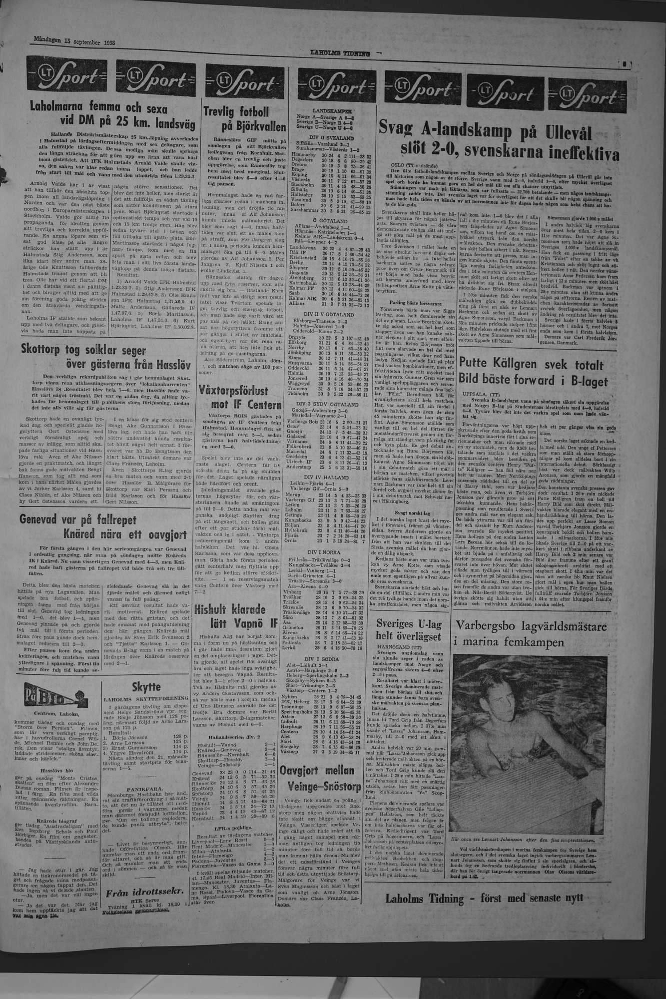 Laholms Tidning Måndag 15 september 1958, sida 5