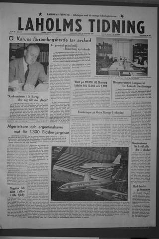 Förstasidan, Lördag 16 augusti 1958