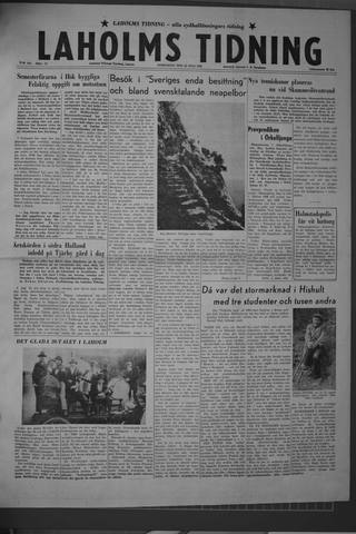 Förstasidan, Onsdag 16 juli 1958