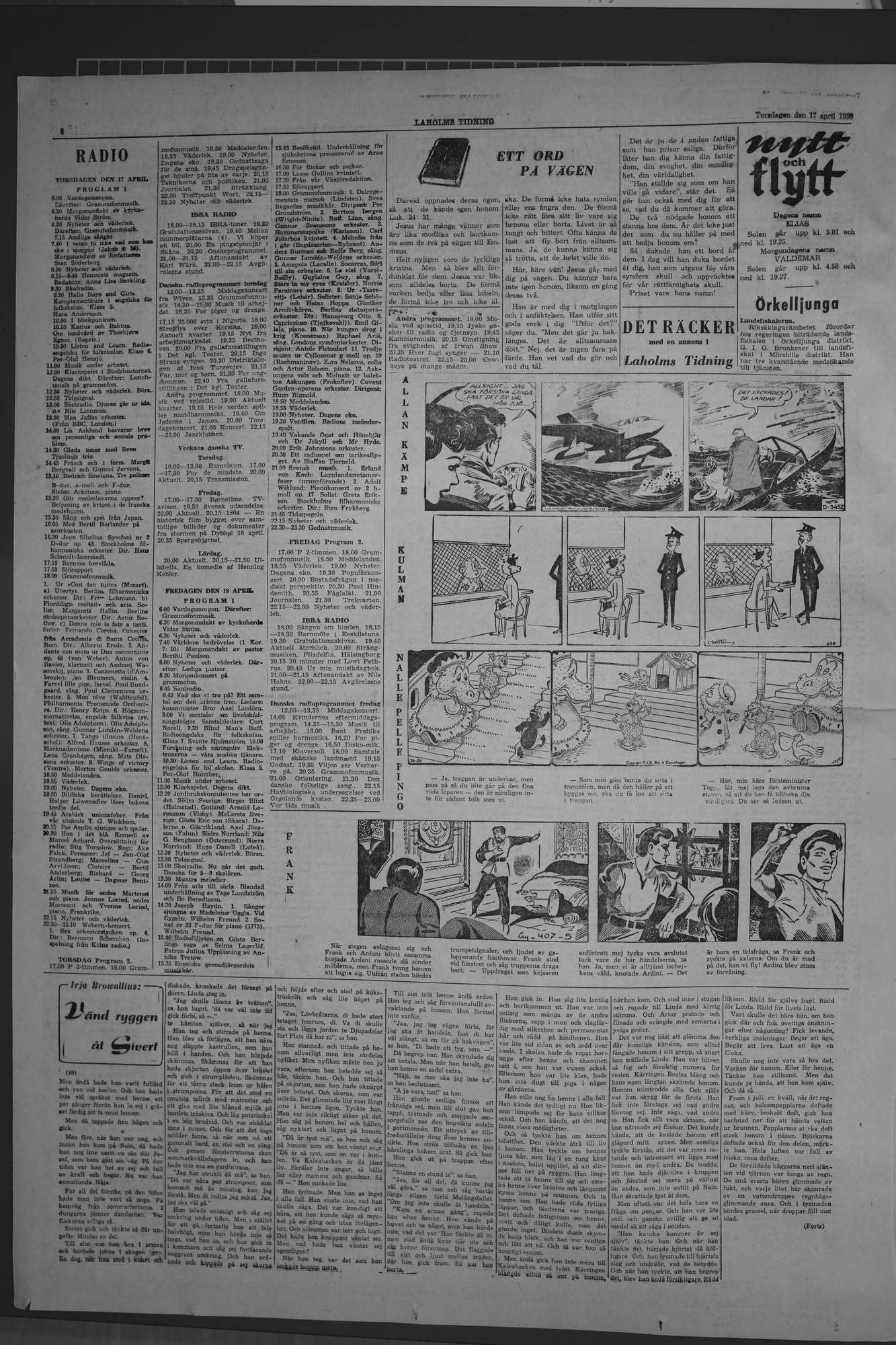 Laholms Tidning Torsdag 17 april 1958, sida 6