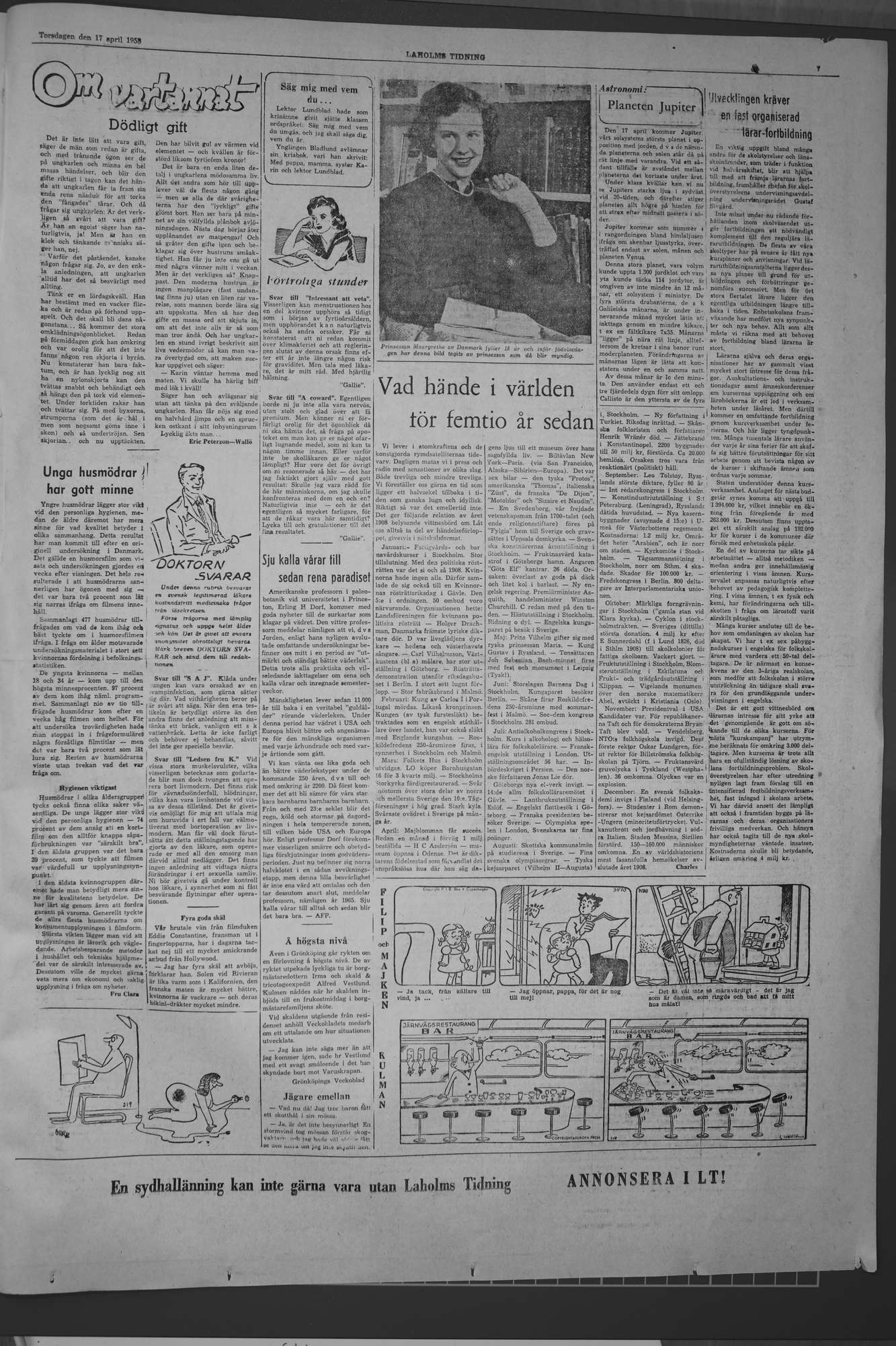 Laholms Tidning Torsdag 17 april 1958, sida 7