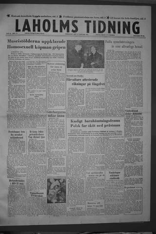 Förstasidan, Fredag 17 januari 1958