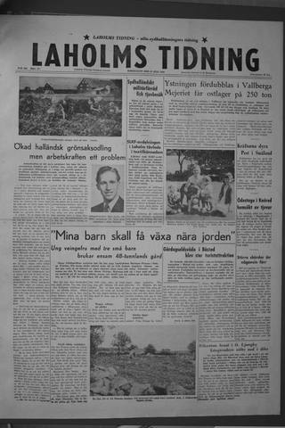 Förstasidan, Torsdag 17 juli 1958