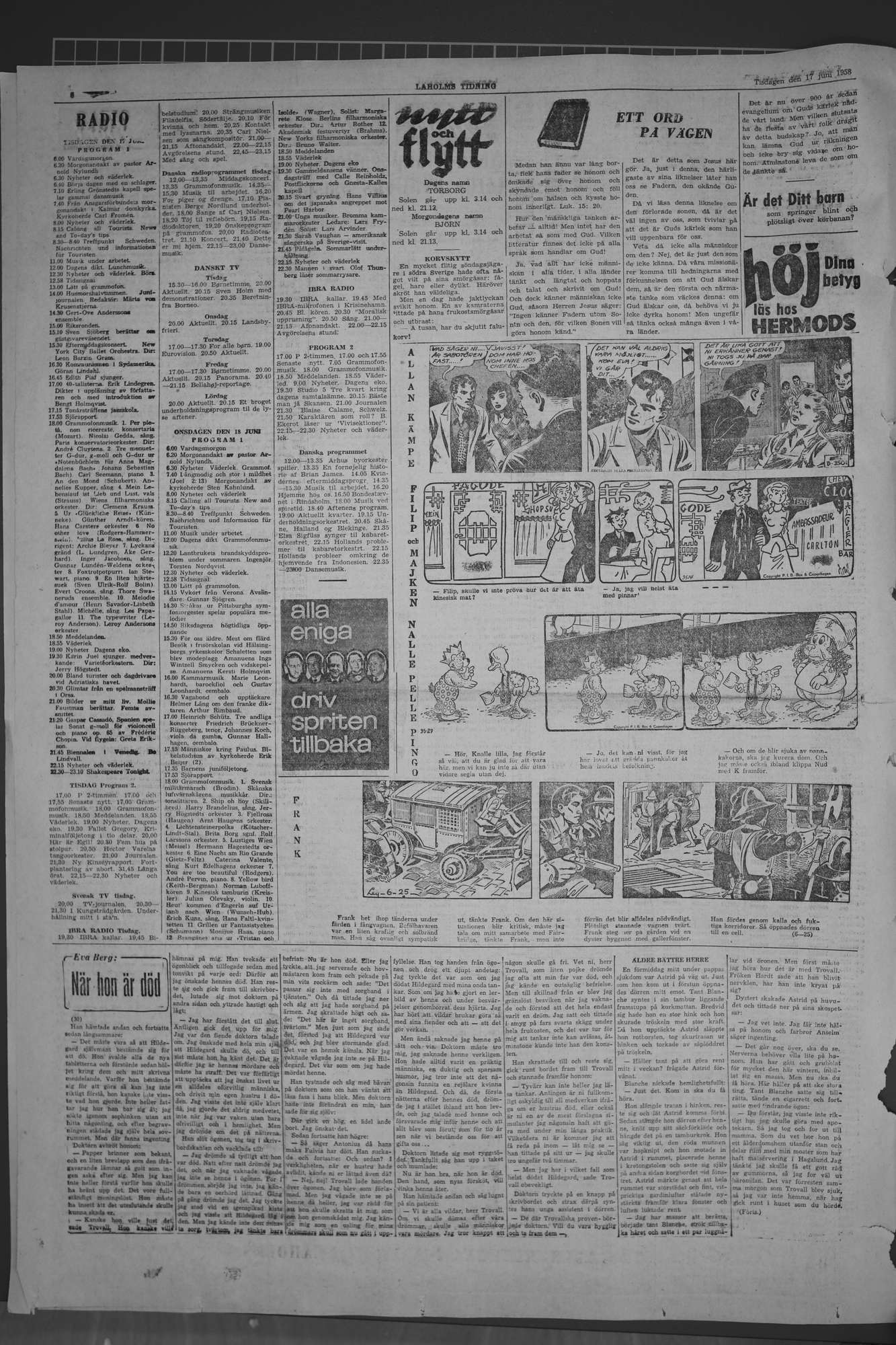 Laholms Tidning Tisdag 17 juni 1958, sida 6