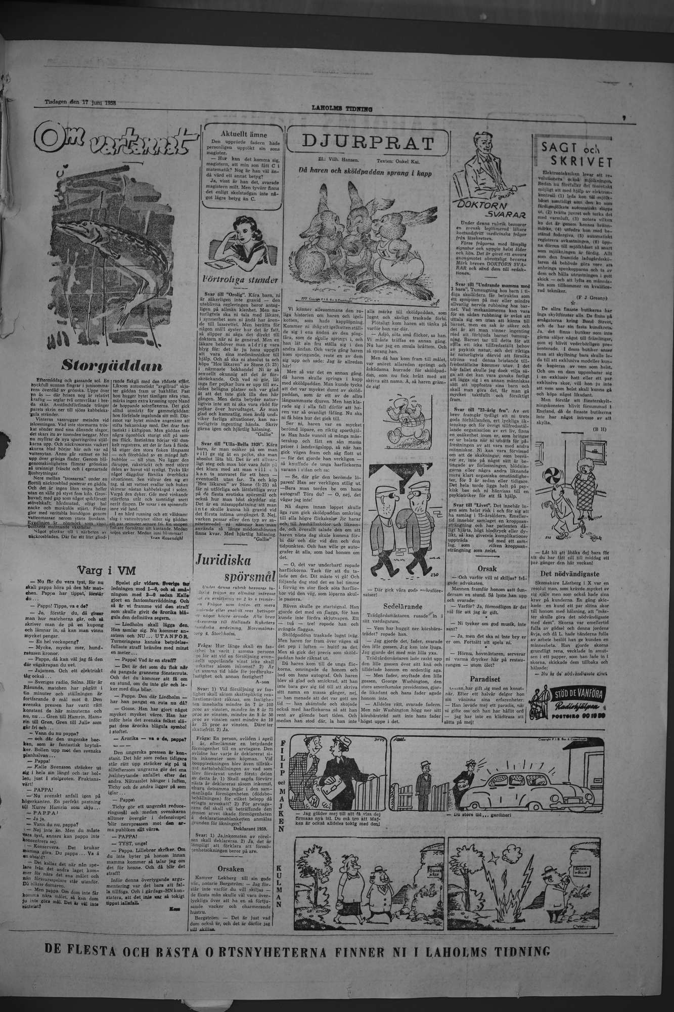 Laholms Tidning Tisdag 17 juni 1958, sida 7