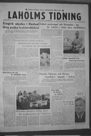 Förstasidan, Måndag 17 november 1958