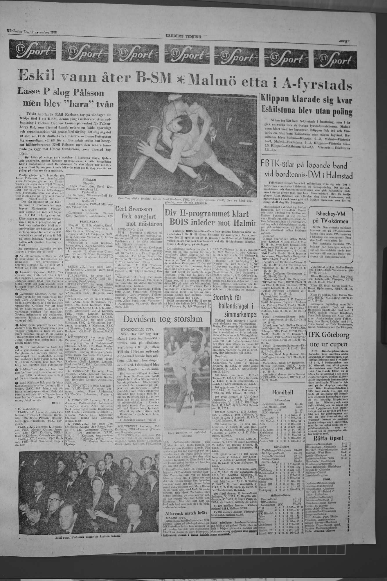 Laholms Tidning Måndag 17 november 1958, sida 5