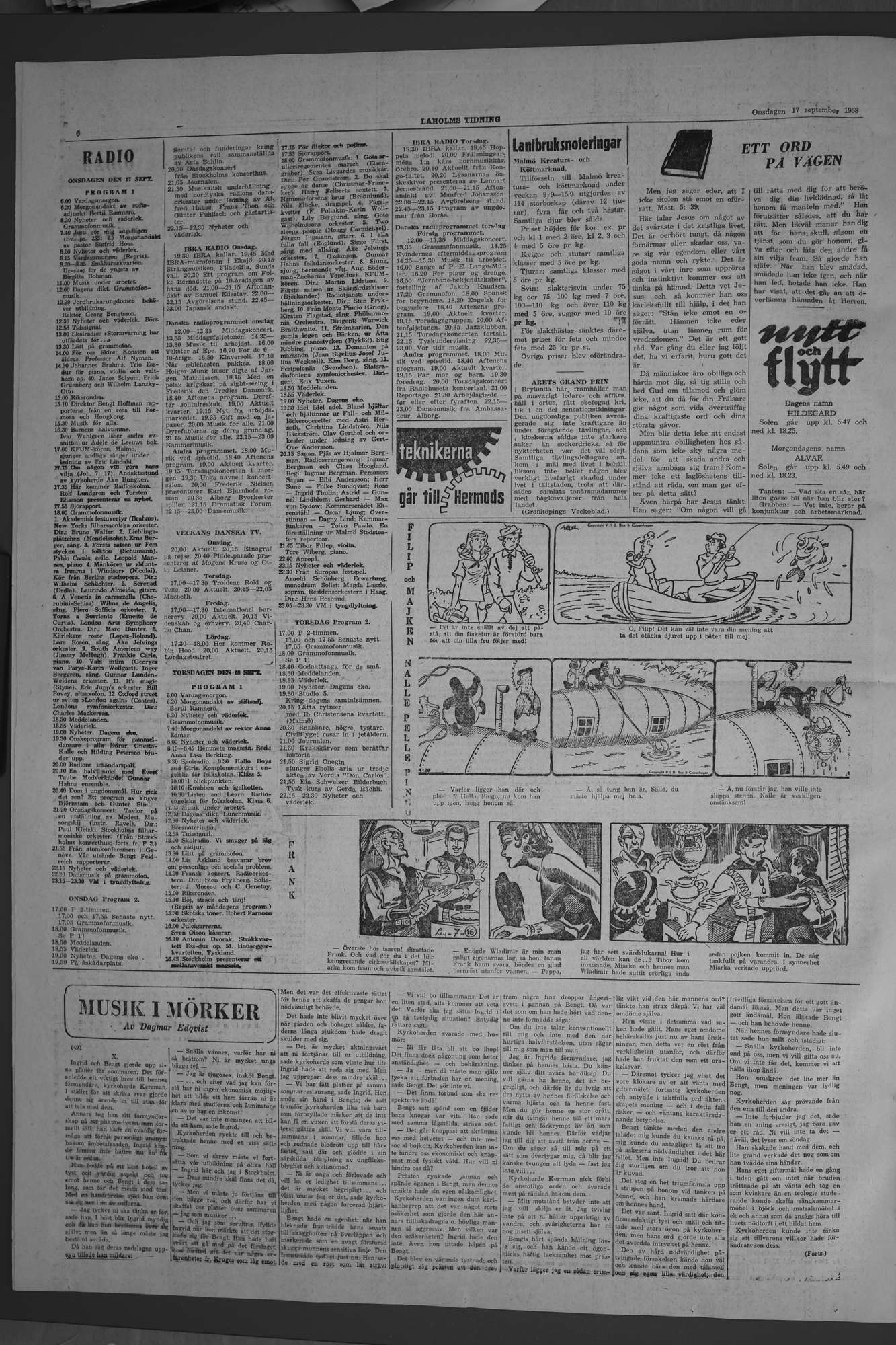 Laholms Tidning Onsdag 17 september 1958, sida 6