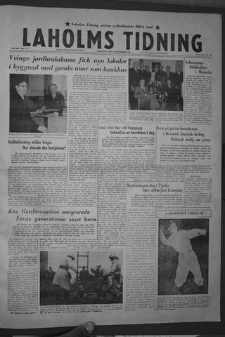 Förstasidan, Tisdag 18 november 1958