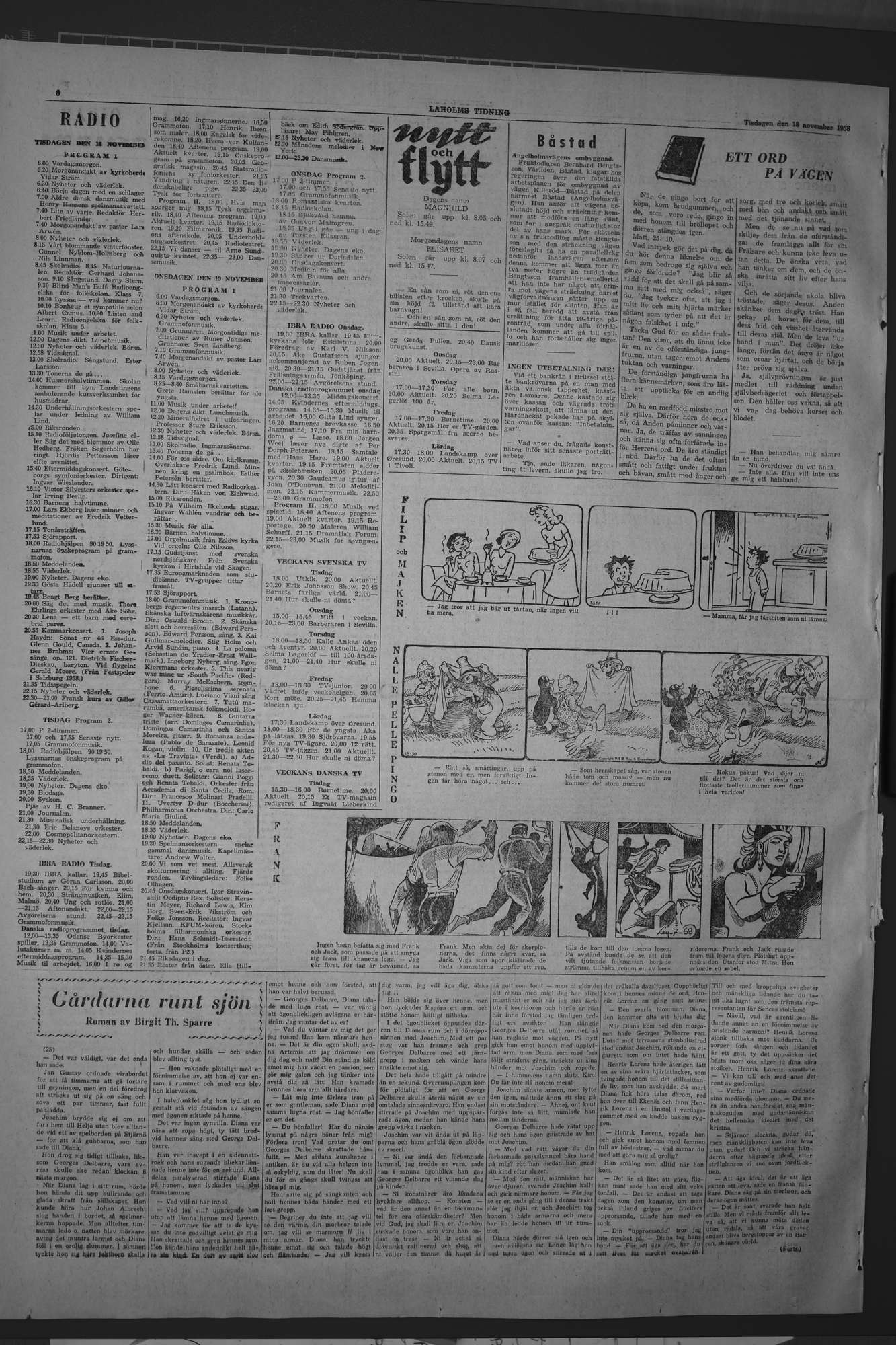 Laholms Tidning Tisdag 18 november 1958, sida 6