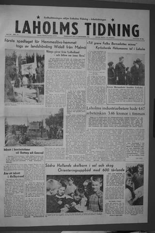 Förstasidan, Torsdag 18 september 1958