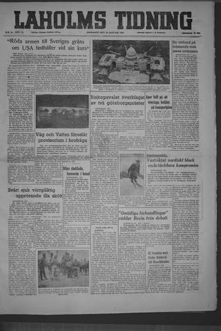 Förstasidan, Onsdag 19 januari 1949