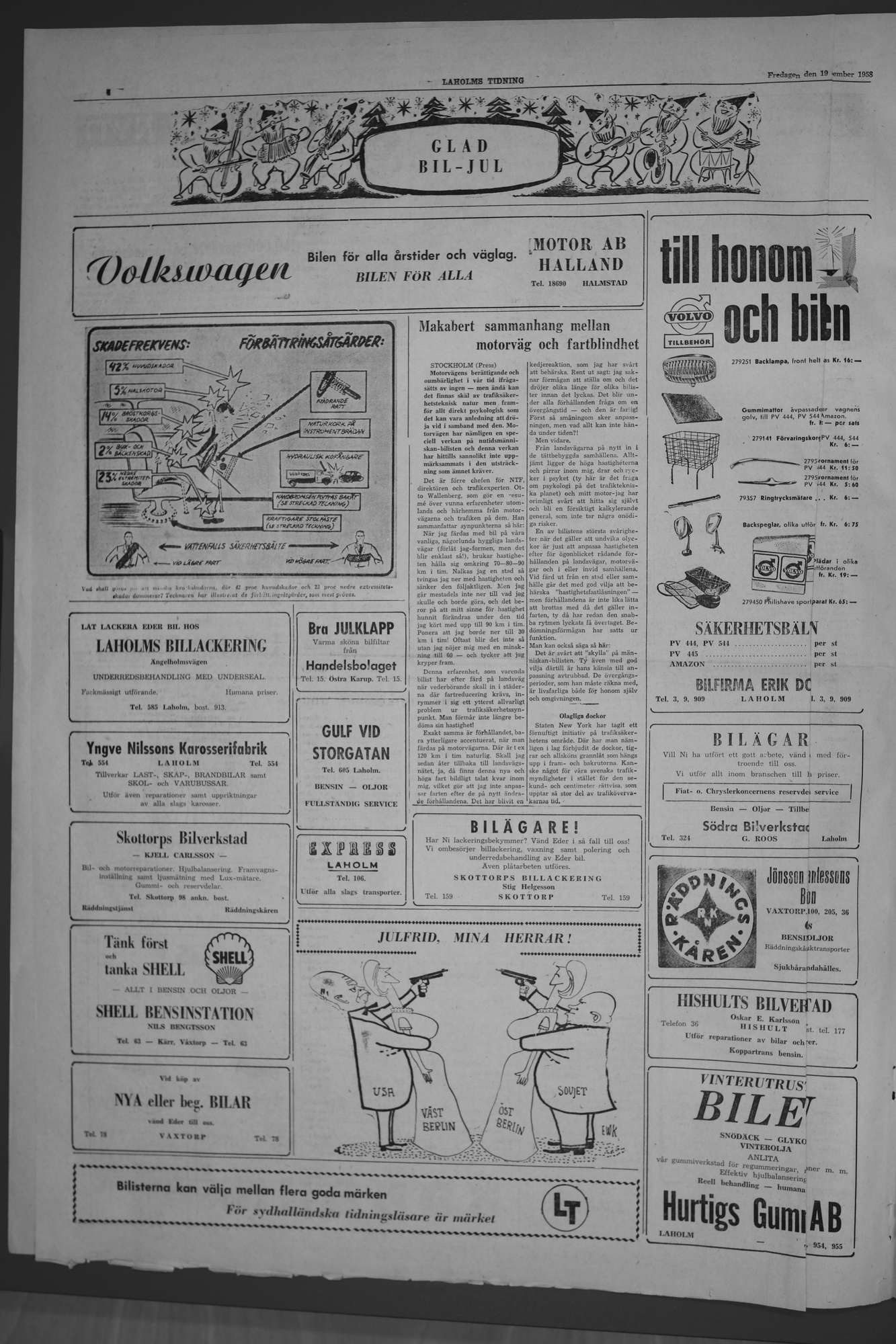 Laholms Tidning Fredag 19 december 1958, sida 4