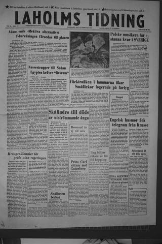Förstasidan, Onsdag 19 februari 1958