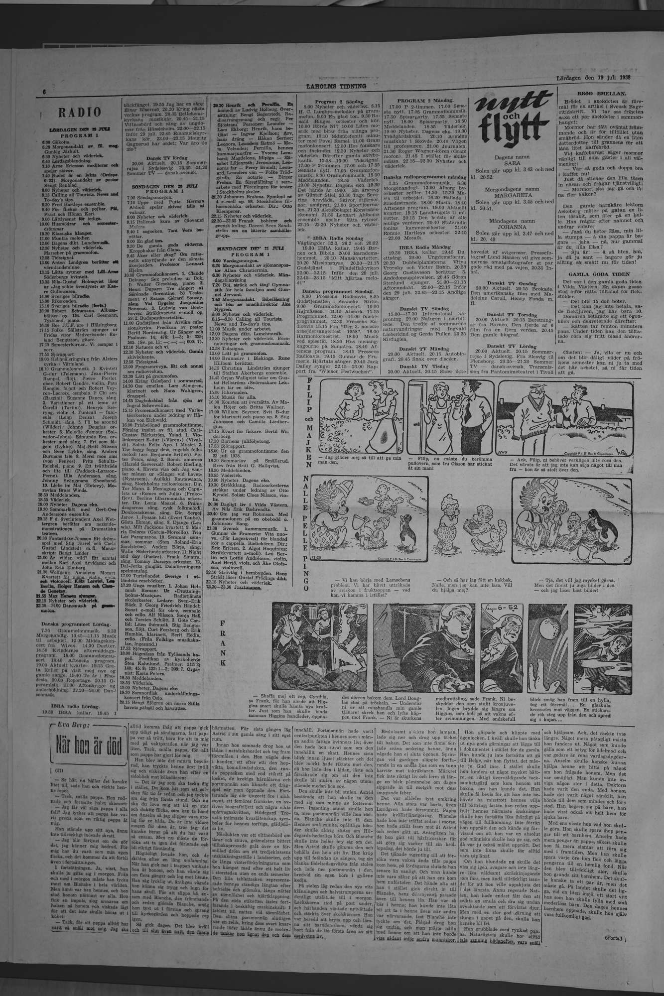 Laholms Tidning Lördag 19 juli 1958, sida 6