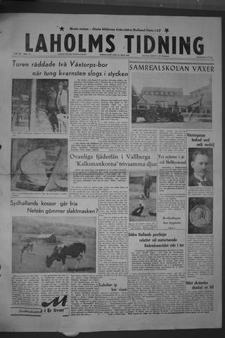 Förstasidan, Torsdag 19 juni 1958