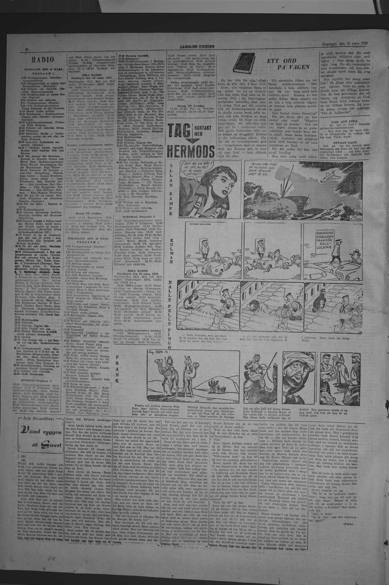 Laholms Tidning Onsdag 19 mars 1958, sida 6
