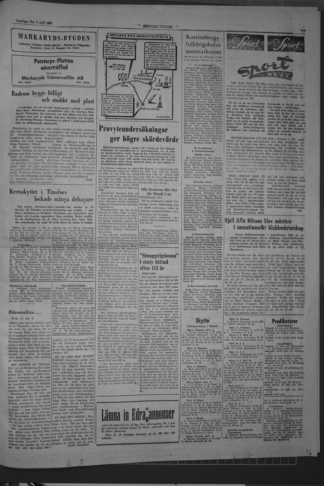 Laholms Tidning Onsdag 2 april 1958, sida 5