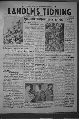 Förstasidan, Lördag 2 augusti 1958