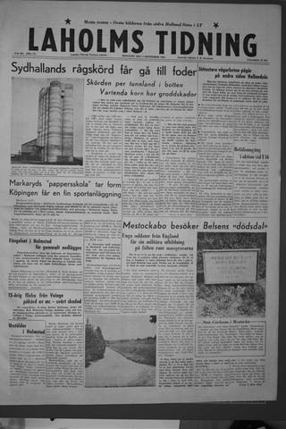 Förstasidan, Tisdag 2 september 1958