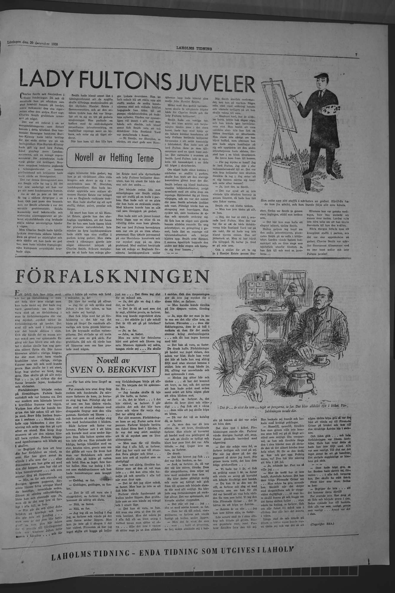 Laholms Tidning Lördag 20 december 1958, sida 7