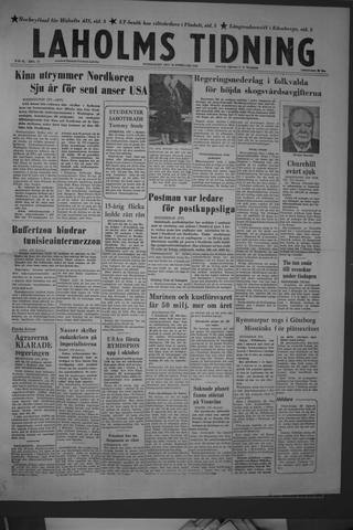 Förstasidan, Torsdag 20 februari 1958