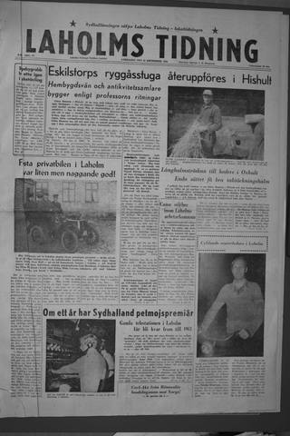Förstasidan, Lördag 20 september 1958
