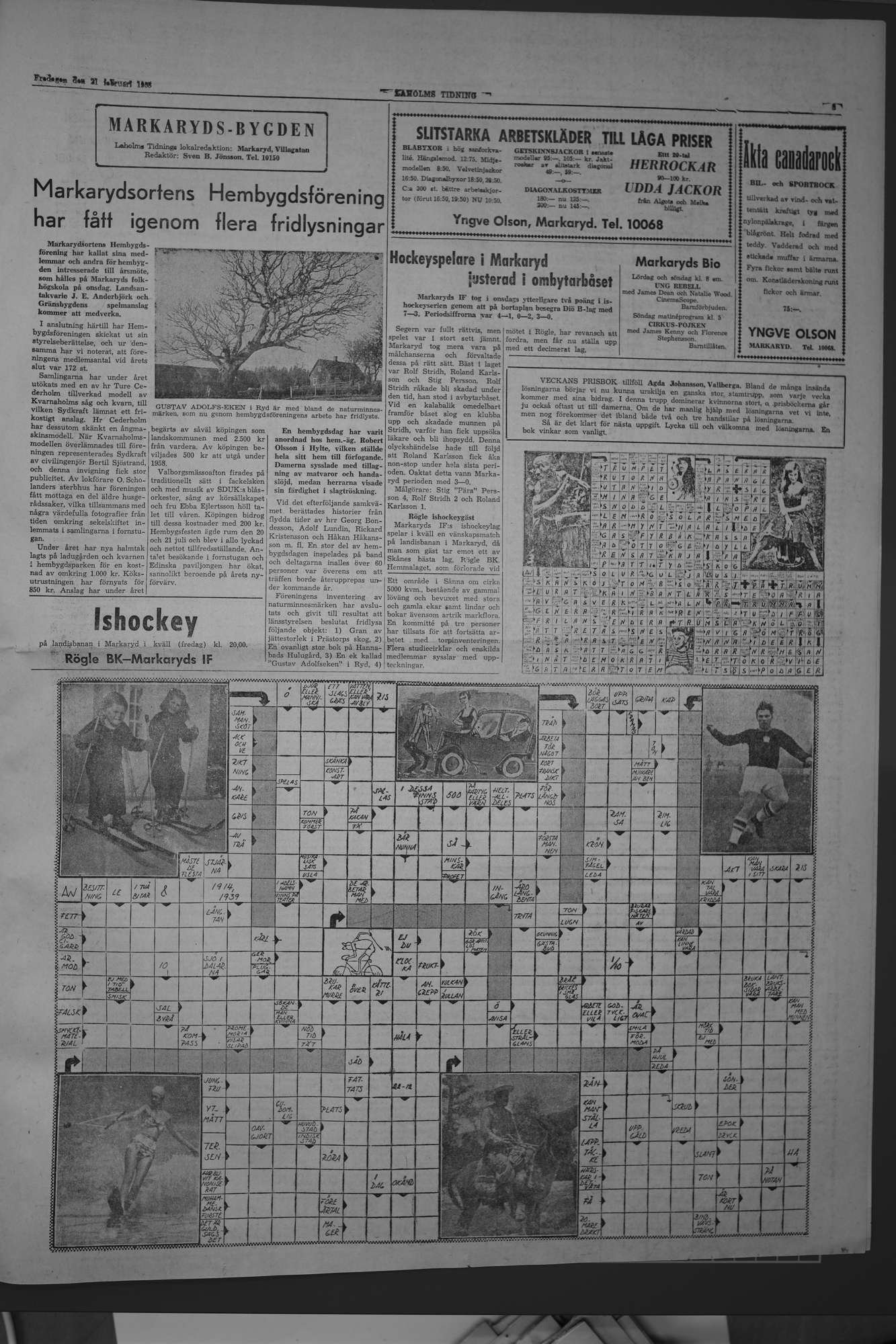 Laholms Tidning Fredag 21 februari 1958, sida 3