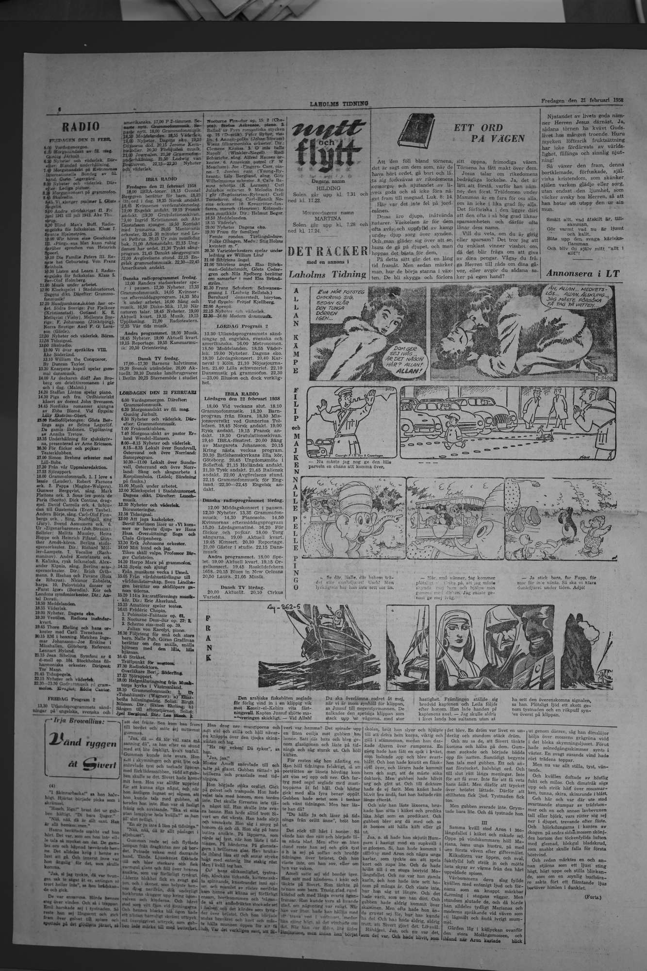 Laholms Tidning Fredag 21 februari 1958, sida 4