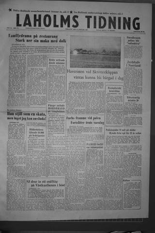 Förstasidan, Tisdag 21 januari 1958